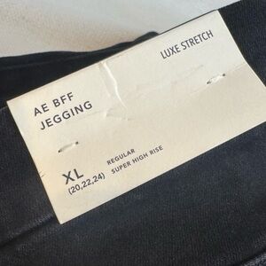 NWT American Eagle AE Luxe Stretch BFF Jegging Black XL Regular (20, 22, 24)